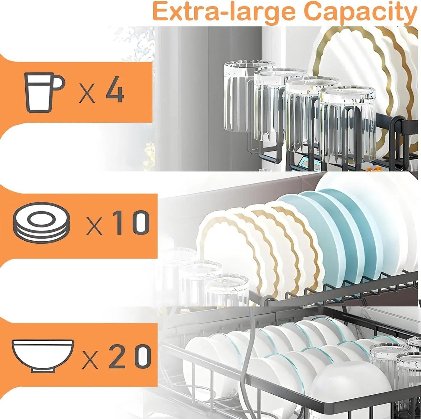 Dish Racks For Kitchen Counter, Stainless Steel Kitchen Dish Drying