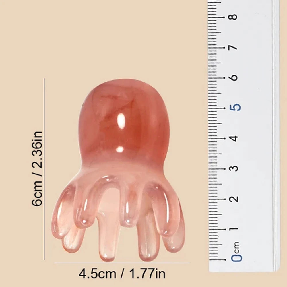 Resin Octopus Comb Cute Head Massager Hair Care Meridian Scraping