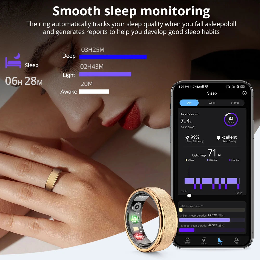 COLMI R10 Smart Ring with Charging Case for Men Women, Health and