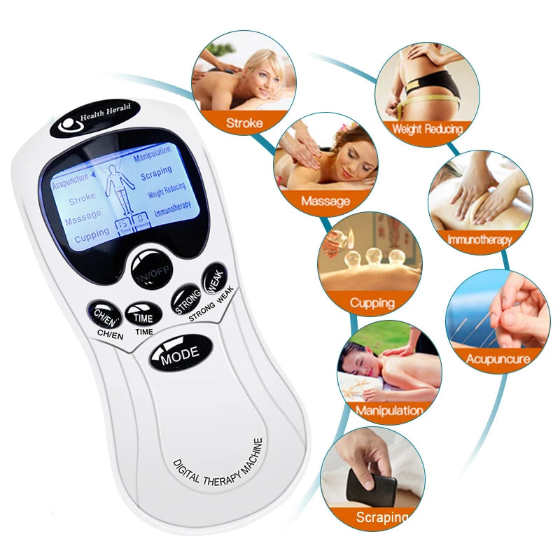 Electric Dual Output Tens Massage Machine Electrical EMS Muscle