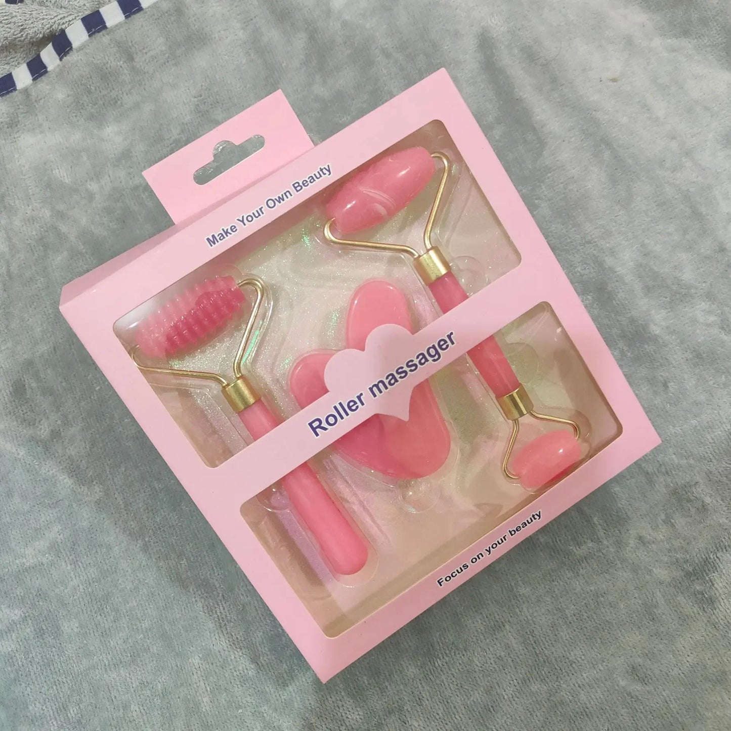 3pcs Set Resin Roller Massager for Face Body Gua Sha Face Care Beauty