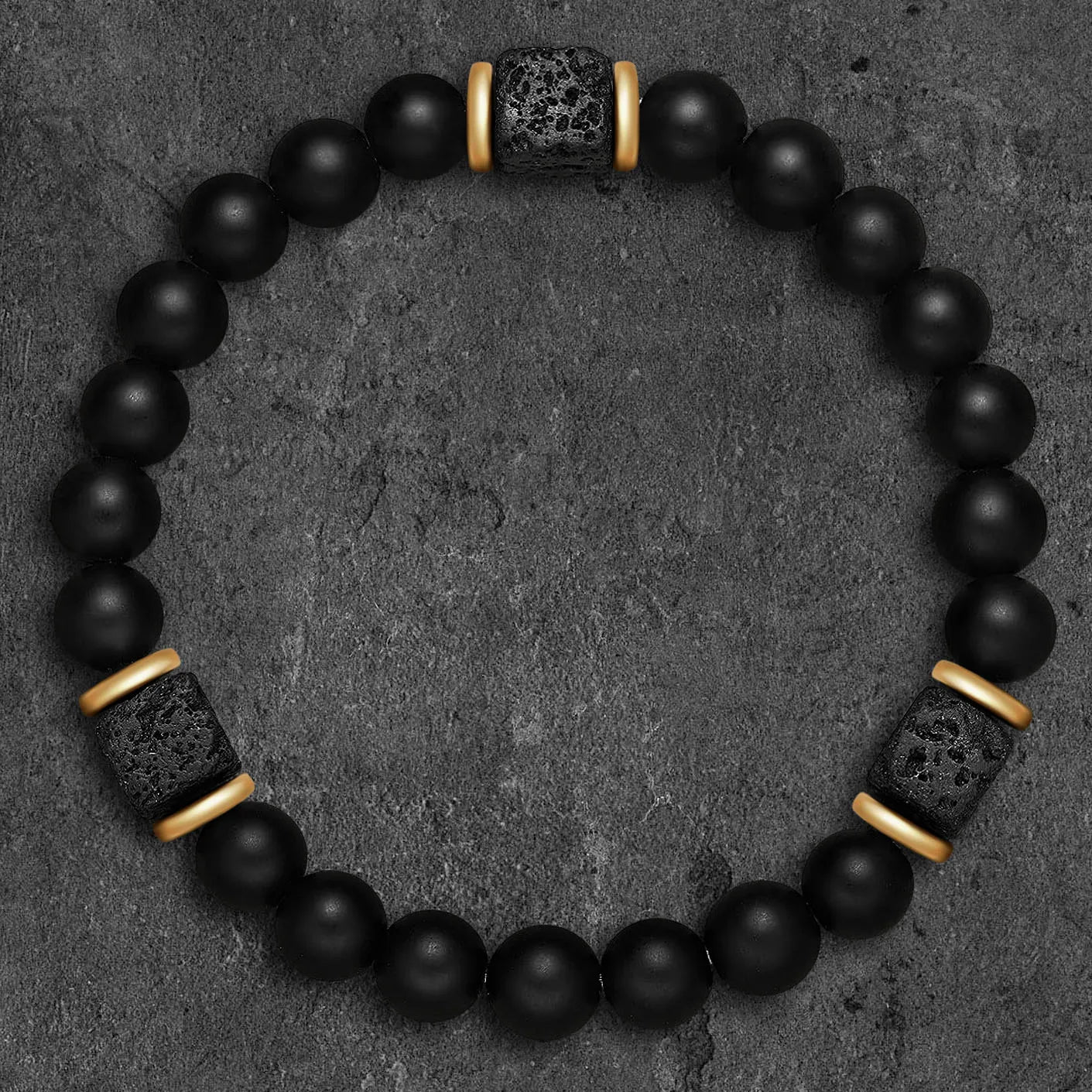 2pcs/set New Magnetic Bracelets and Necklace Set Men Nature Stone Bead