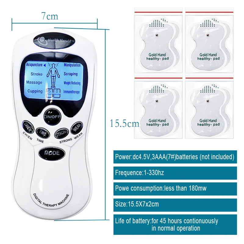 Electric Dual Output Tens Massage Machine Electrical EMS Muscle