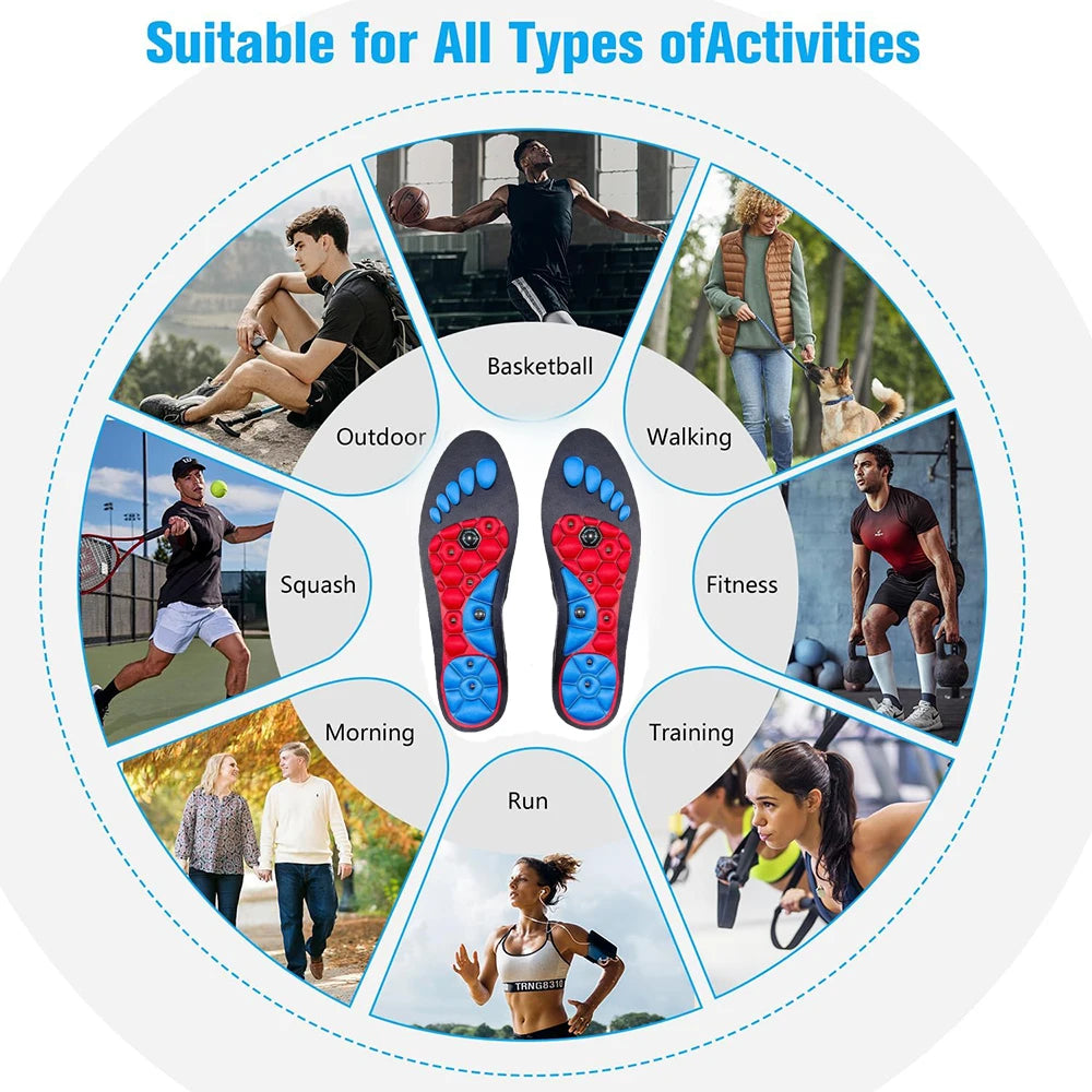 Medical Magnetic Therapy Sports Insoles Massage Foot Weight Loss