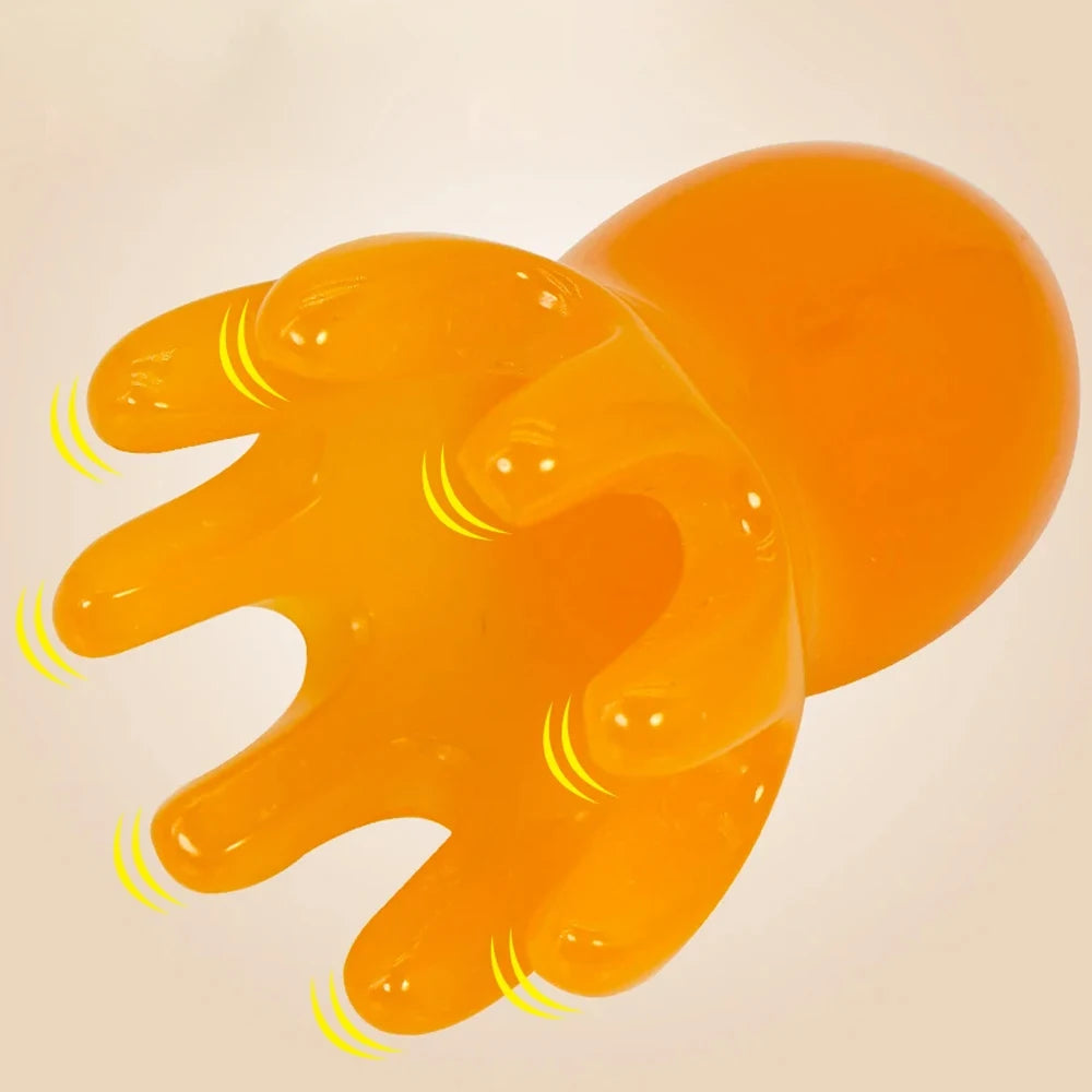 Resin Octopus Comb Cute Head Massager Hair Care Meridian Scraping