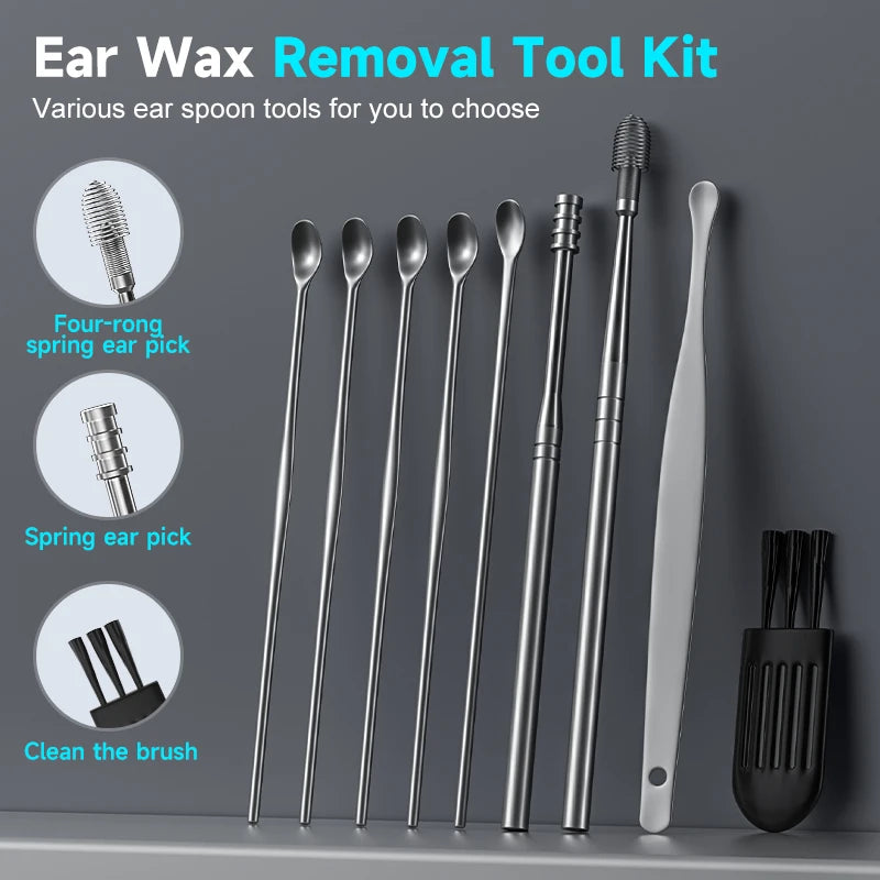 WiFi Visual Ear Scope 4.2mm 1080P Camera with Ear Spoon Base for
