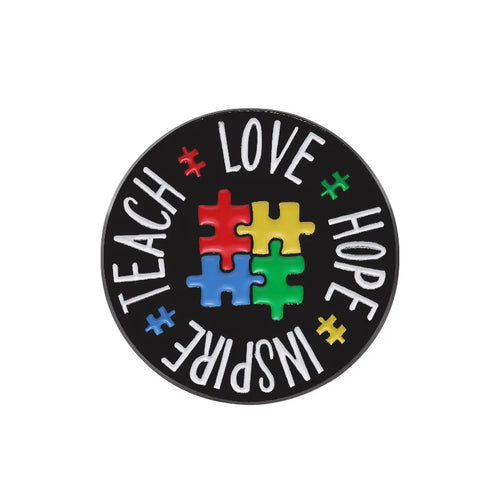 Autism ADHD Enamel Pin Neurospicy Autistic Awareness Puzzle Mental