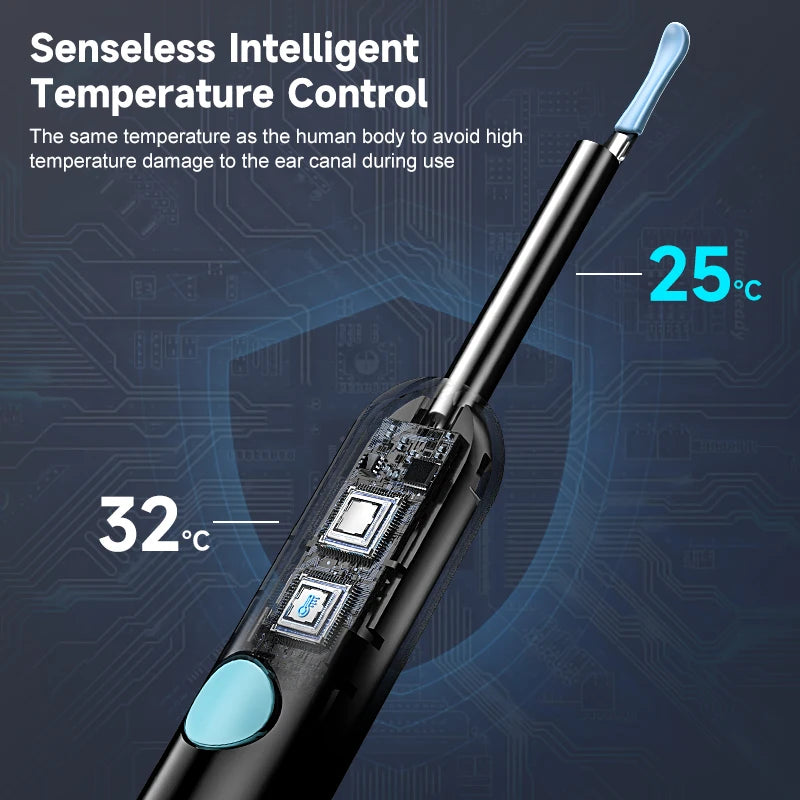 WiFi Visual Ear Scope 4.2mm 1080P Camera with Ear Spoon Base for