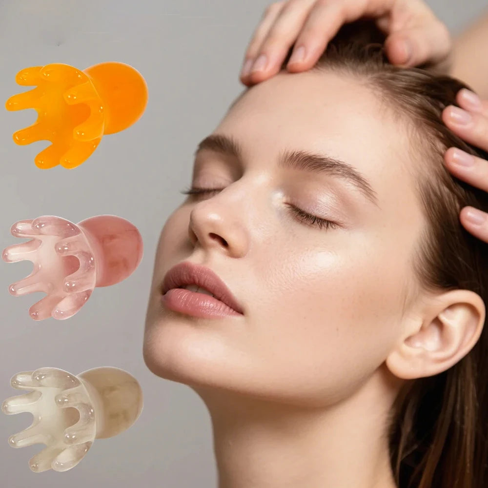 Resin Octopus Comb Cute Head Massager Hair Care Meridian Scraping