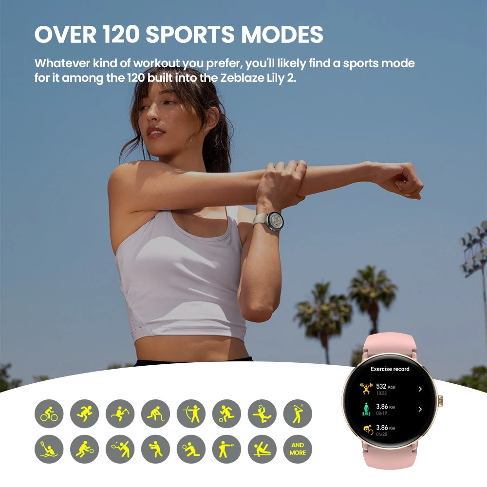 The NEW 2025 Zeblaze Lily 2 Voice Calling Female Smartwatch 1.2"