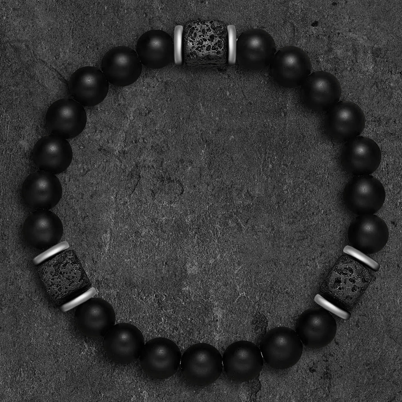 2pcs/set New Magnetic Bracelets and Necklace Set Men Nature Stone Bead