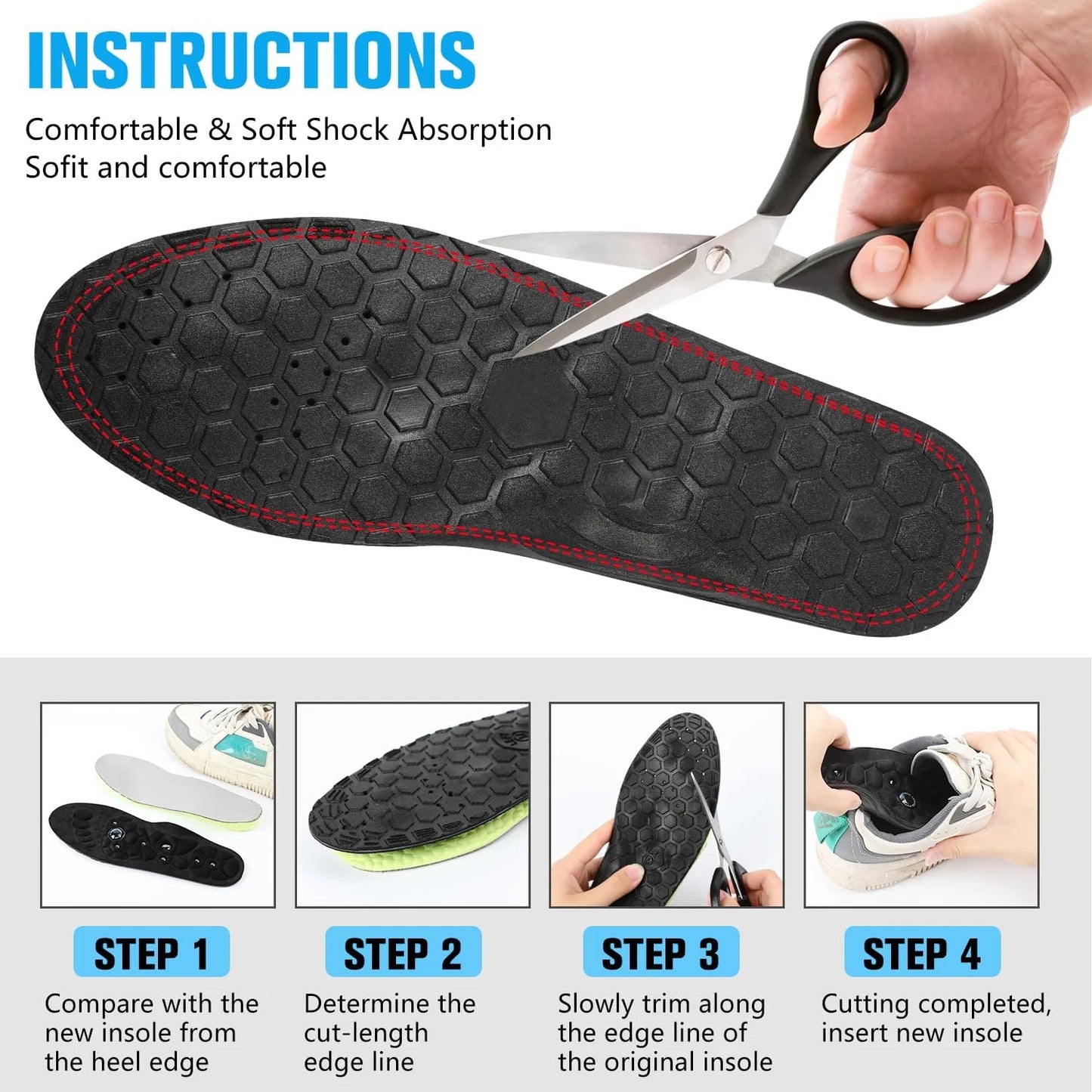 Medical Magnetic Therapy Sports Insoles Massage Foot Weight Loss