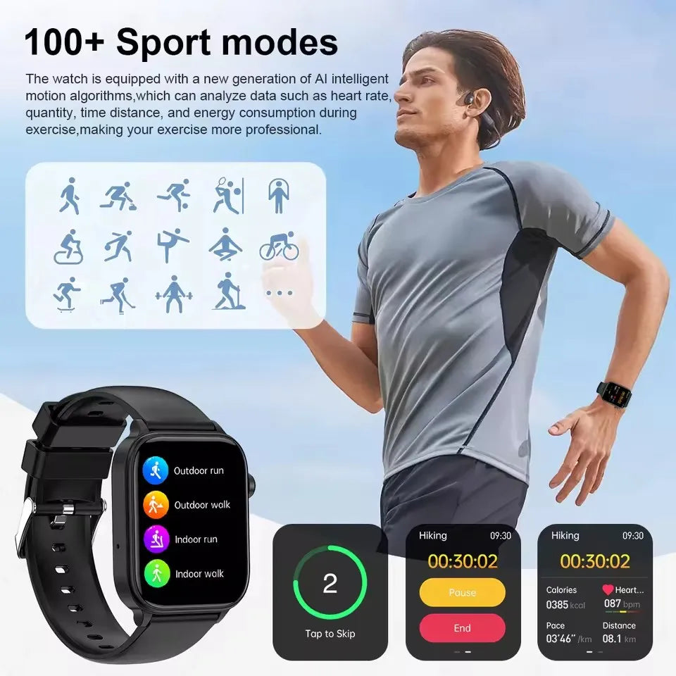 2025 New ECG+PPG+HRV Smart Watch Men Blood Lipid Uric Acid Health