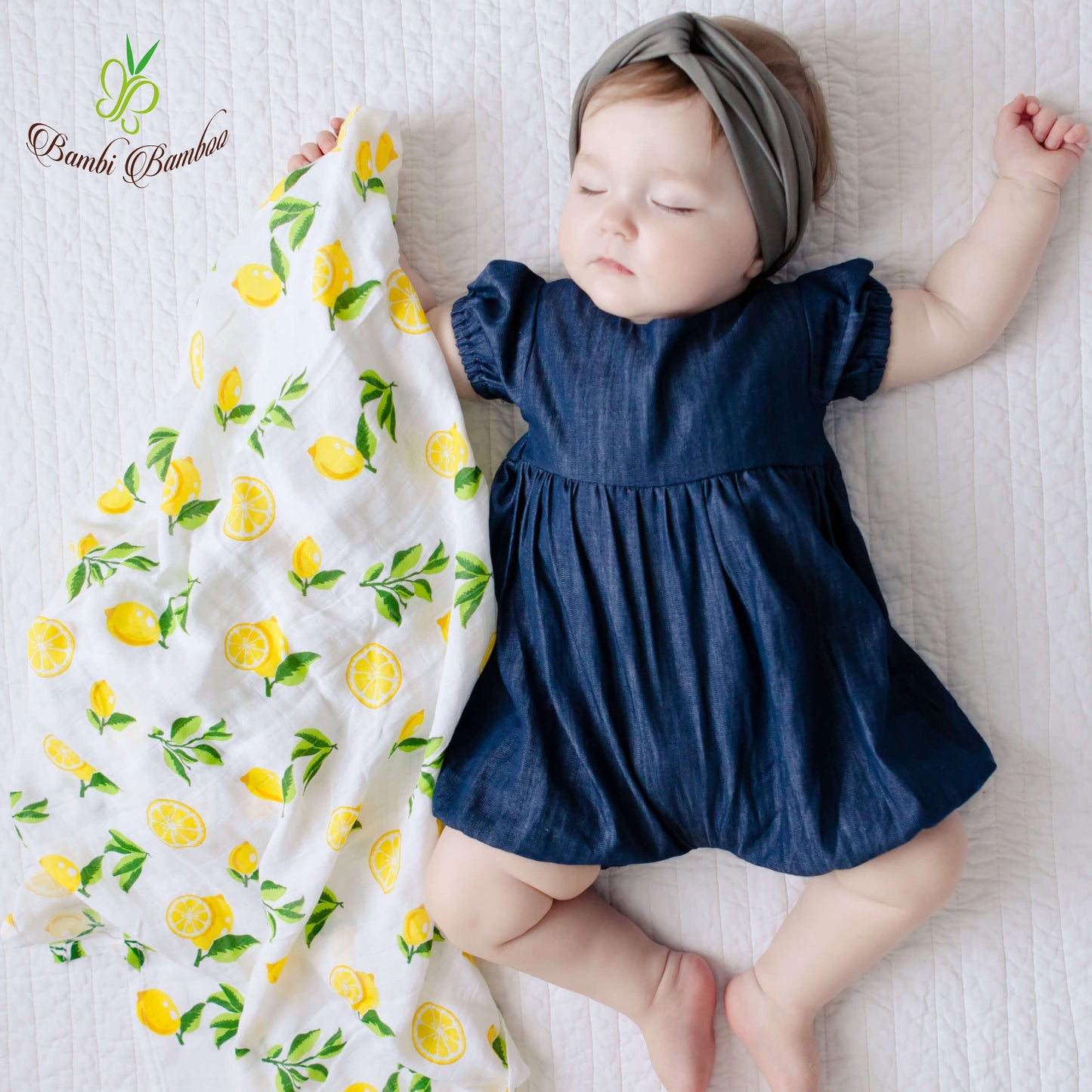 Muslin Swaddle Blanket Set of 2, Lemon and Strawberry Prints