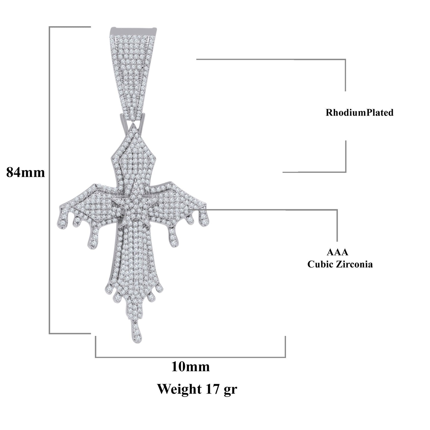 LUCENT DRIP CROSS PENDANT | 962421