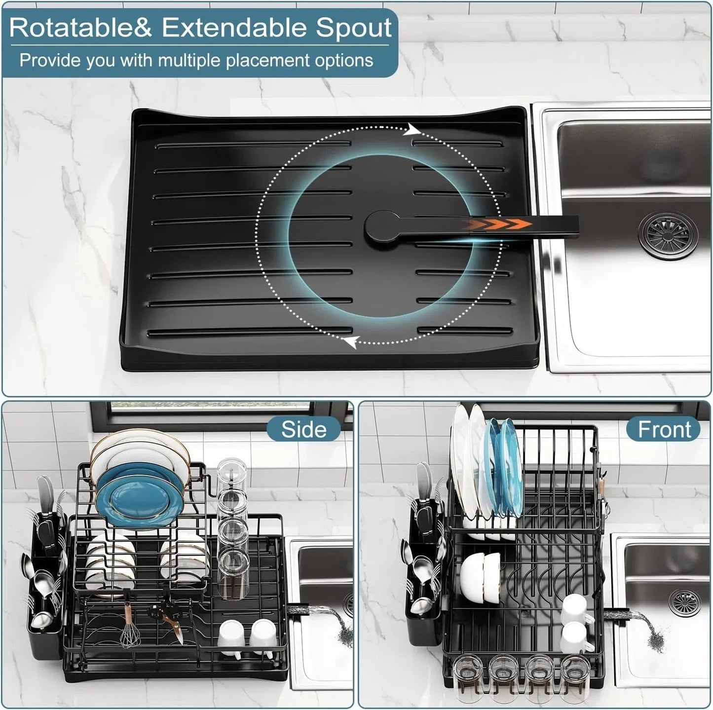 Dish Racks For Kitchen Counter, Stainless Steel Kitchen Dish Drying