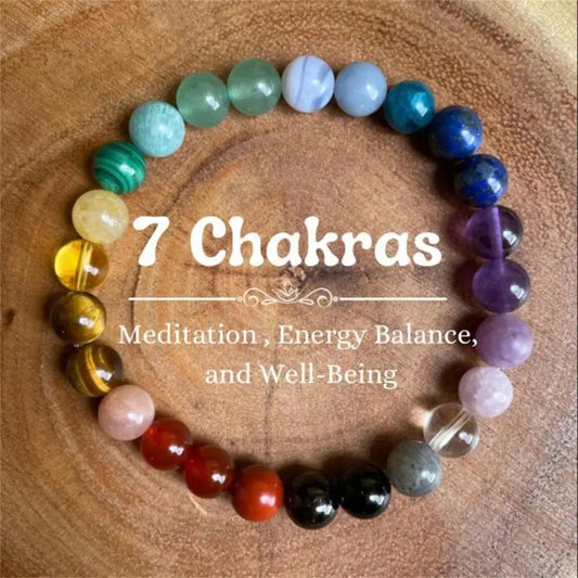bracelets women healing tiger eyes Amethyst Gemstone 7 chakra beads