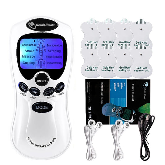 Electric Dual Output Tens Massage Machine Electrical EMS Muscle