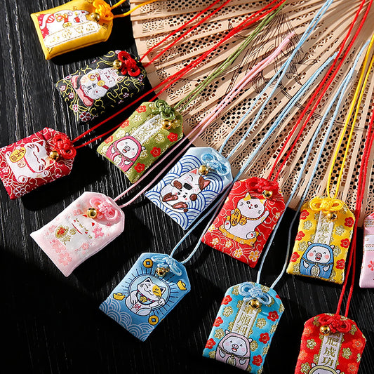 New Omamori Pray Fortune Beauty Health Safe Transparent Wealth Bag