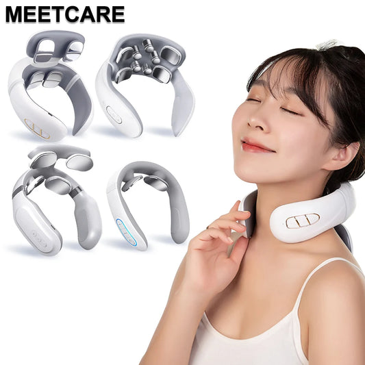 Smart Back Neck Massager with Heating TENS Pulse Cervical Muscle