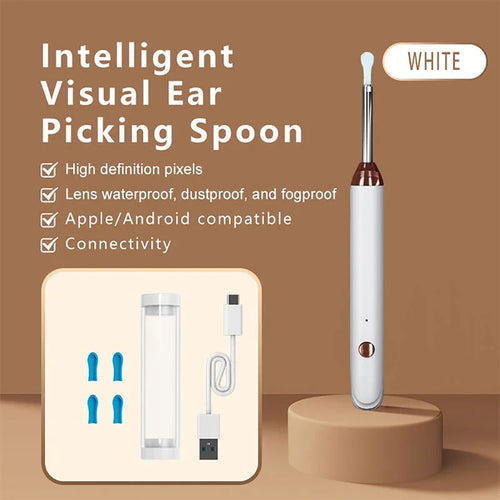 Tinsol Smart Visual Ear Cleaner Wireless WiFi Ear Pick Otoscope Camera