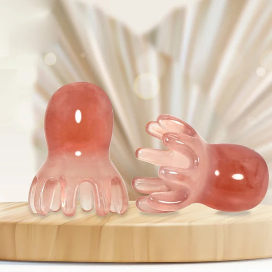 Resin Octopus Comb Cute Head Massager Hair Care Meridian Scraping