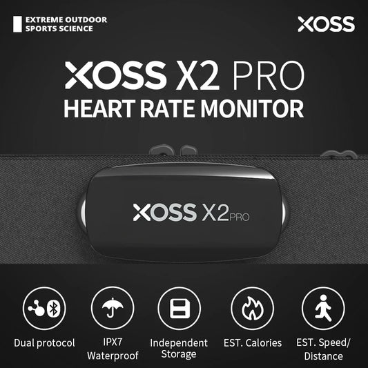 XOSS X2 Pro Heart Rate Sensor Independent Record Chest Strap HRM