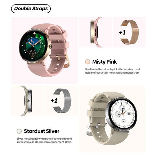 The NEW 2025 Zeblaze Lily 2 Voice Calling Female Smartwatch 1.2"